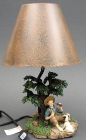 Boy Fishing Drinking Coke Lamp