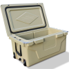 Khaki color ice cooler box 65QT camping ice chest beer box outdoor fishing cooler