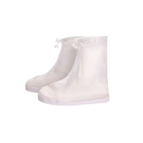 Rain Shoe Covers, Waterproof Shoe Covers for Men Women, Reusable Galoshes Overshoes (Color: White, size: 2XL)